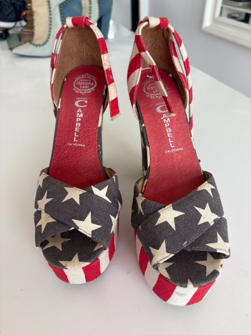 American Flag Chunky Sandals